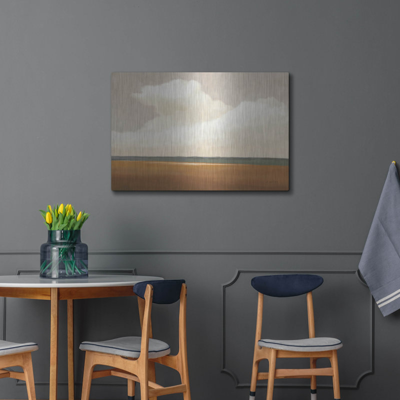 Art mural en métal Winston Porter «Prairie Summer Terracotta» par James Wiens, H 24 po x l 36 po