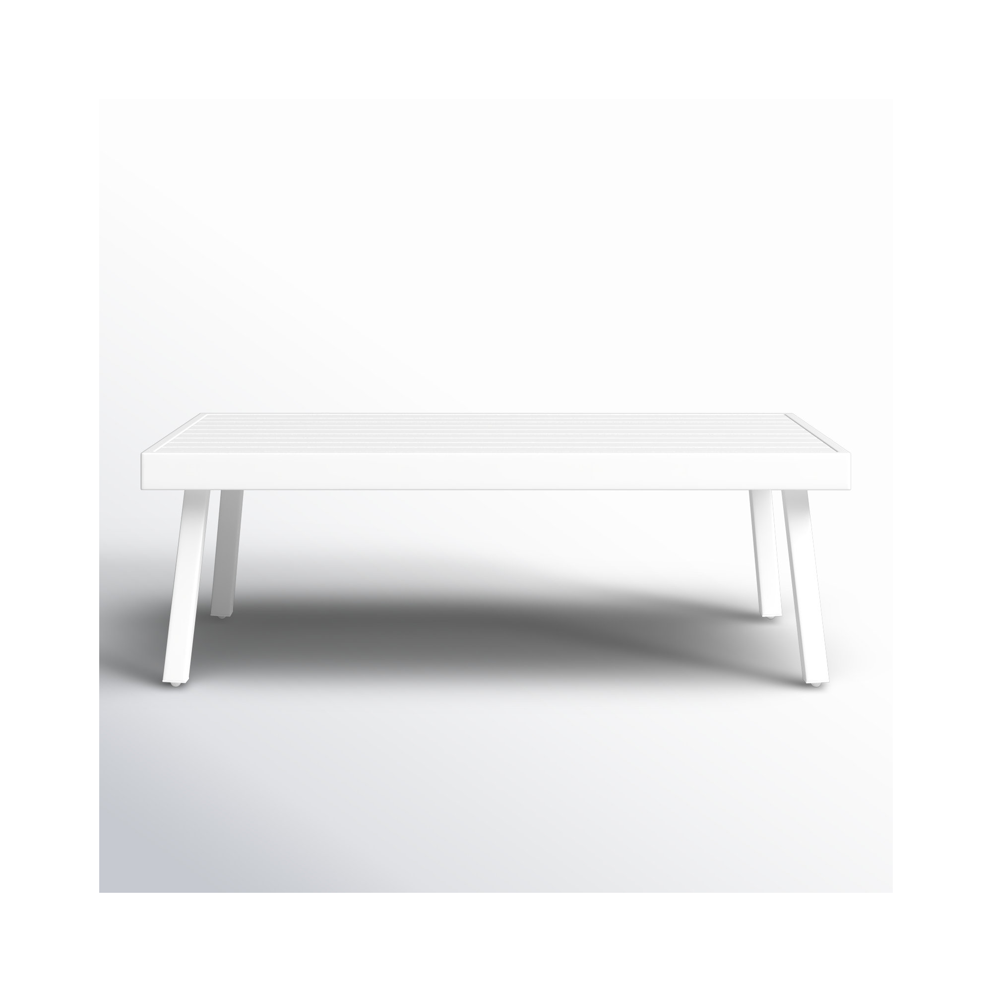 Armando 47'' Aluminum Outdoor Coffee Table, White