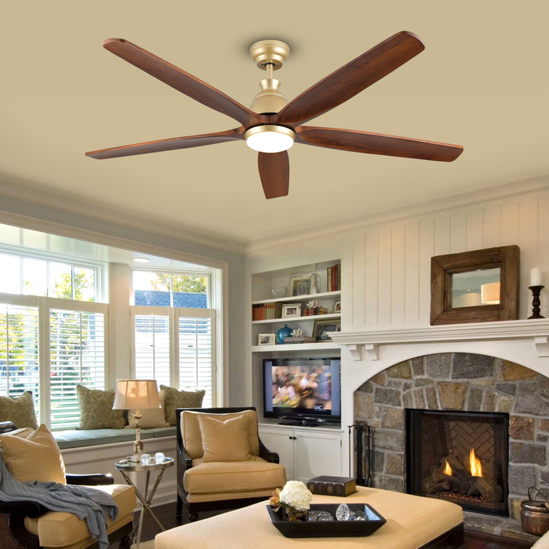 132cm Ceiling Fan with LED Lights, 132.4cm