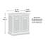 Armoire utilitaire en bois d'ingénierie autoportante au fini brun avec tablettes réglables pour un espace de rangement principal polyvalent de 30,83