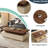 51" Rectangular Wood Coffee Table With Storage, Mid-Century Modern Coffee Table With 4 Drawers