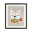 Frenchie Dog with Croissant, reproduction encadrée sous verre, conception de Krissy Mast-13704562-13704564