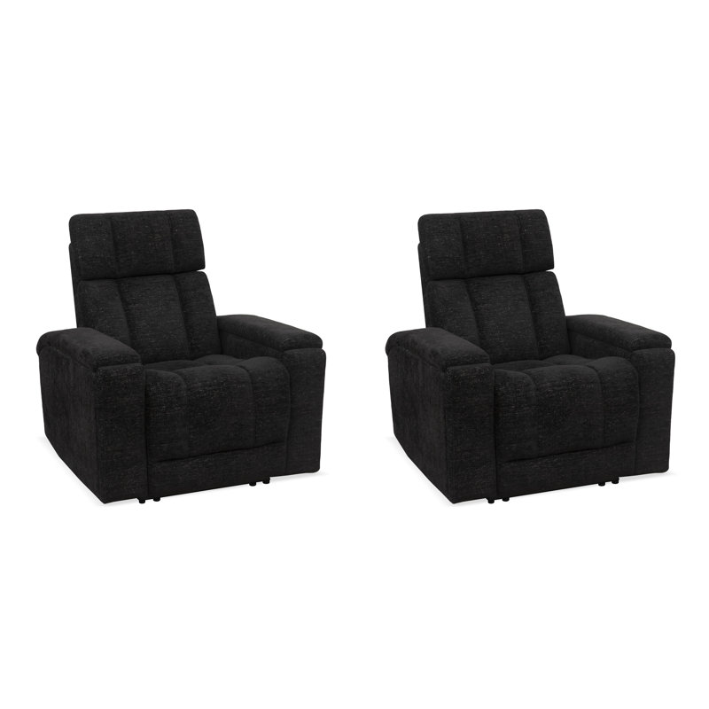 Fauteuil inclinable électrique Zero Gravity, Polyester noir