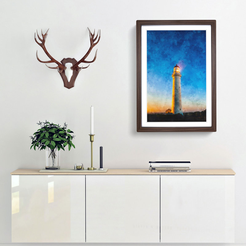 Cape Nelson Lighthouse Australia - Picture Frame Graphic Art Print, Walnut Framed, 33cm H x 24cm W x 2cm D