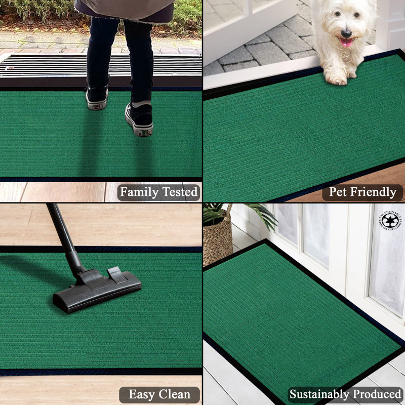 Odarius Indoor/Outdoor Non-Slip Polypropylene Doormat with Rubber Backing – Washable Welcome Mat for Entryway, Patio, Garage & Office