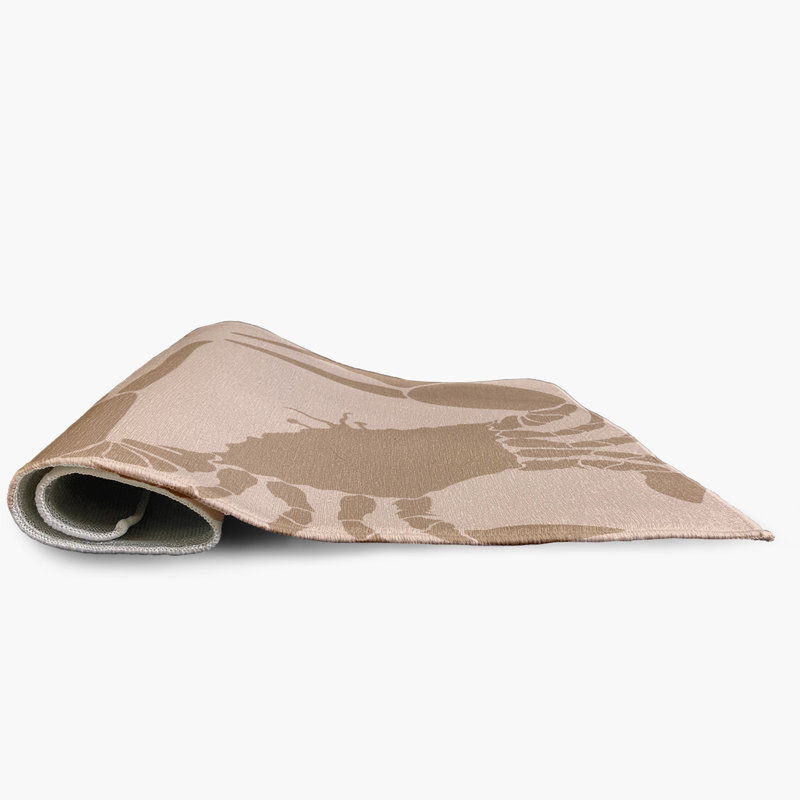 Tapis intérieur / extérieur mauve à imprimé animal Mantua, Rectangle 5 pi x 7 pi