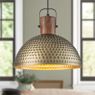 Luminaire suspendu simple à dôme à intensité variable 11,81 po Kensaku