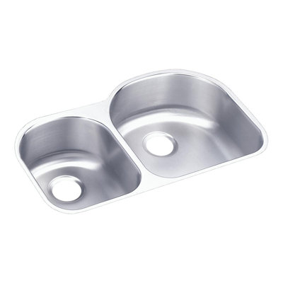 Lustertone 31.25" L x 20" W Double Basin Undermount Kitchen Sink
