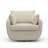 40"Modern Bouclé Swivel Chair With 3 Accent Pillows, Oversized & Cozy Lounge Armchair-996342342