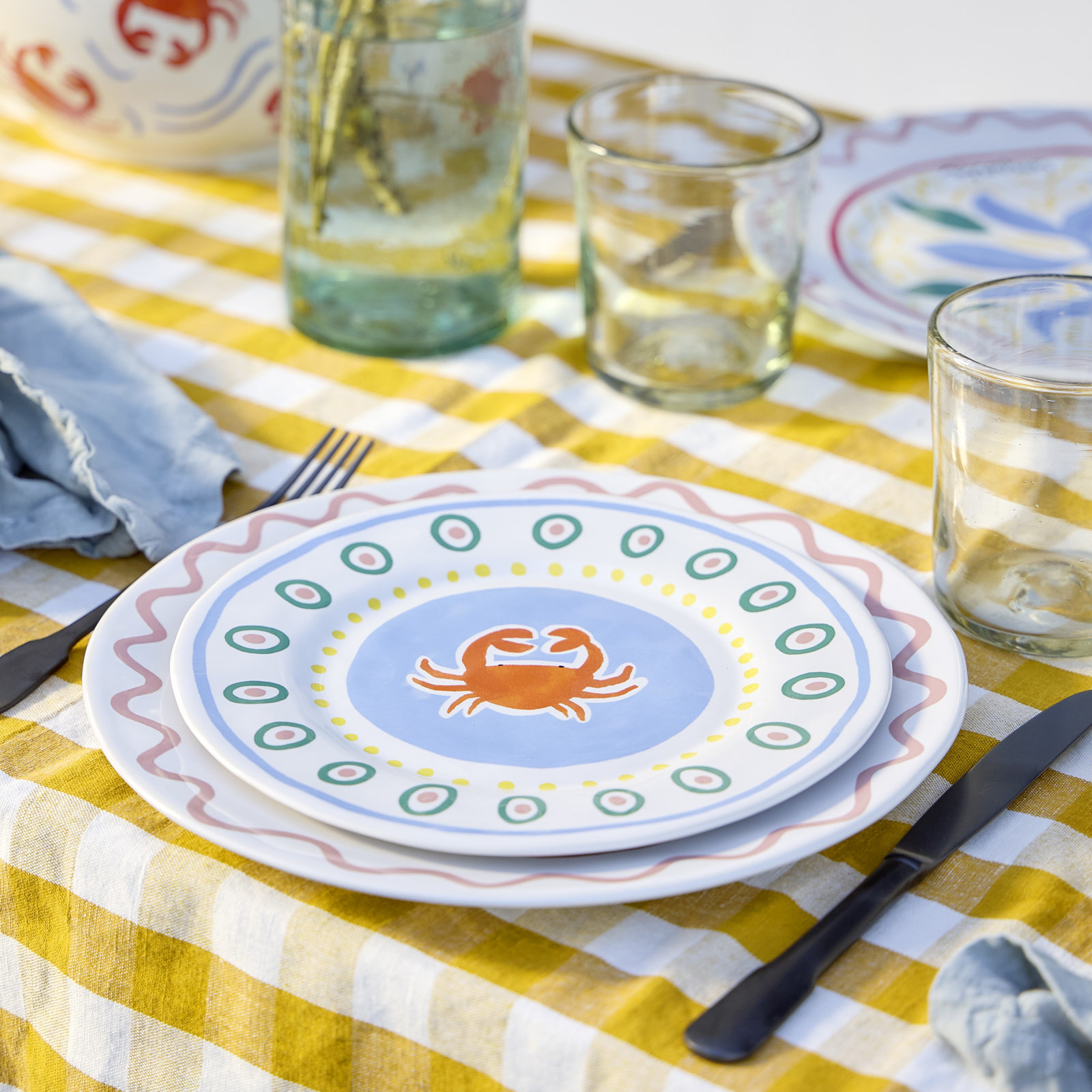 Summer Bliss 8.75'' Stoneware Salad Or Dessert Plate , Set of 6