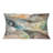 Subtle Serenity Colorful Gray Watercolor Waves I - Abstract Shapes Printed Throw Pillow