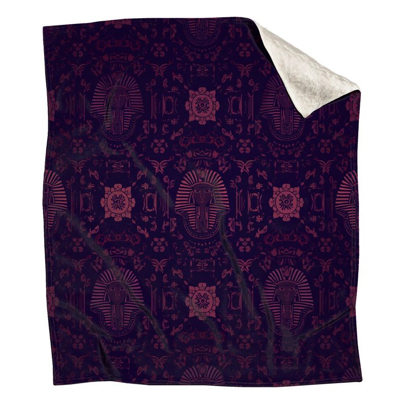 Egyptian Pharaoh Pattern Blankets, 60in W x 80in H