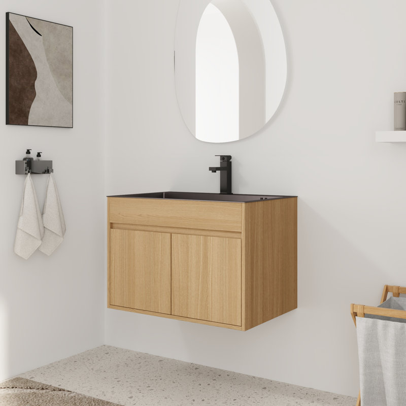 Meuble-lavabo simple 28 po avec lavabo en acier inoxydable