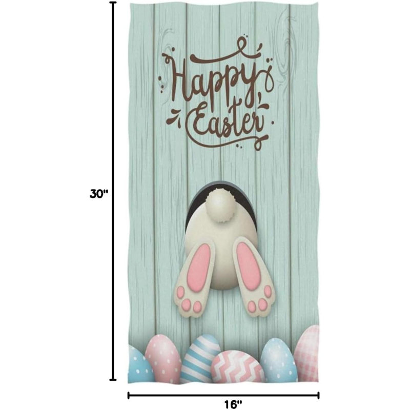 Lovely Easter Rabbit Colors Eggs Bunny Pattern Soft Absorbent Guest Hand Towels Multipurpose For Bathroom, Hotel, Gym And Spa