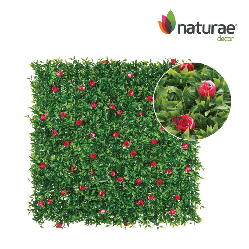 Panneau de feuillage rose 20 po x 20 po 12 pièces