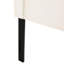 Tête de lit tapissier pour lit double et grand lit, avec détails de boutons en fer noir