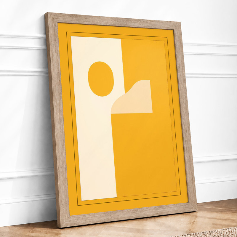 Figure Geometric - Framed Print, A1 - 84.1 x 59.4 cm, Oak
