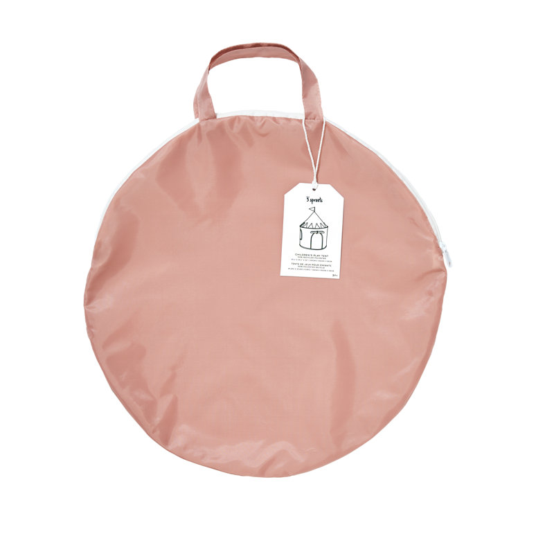 3.28' x 3.28' Indoor/Outdoor Use Polyester Pop-Up Play Tent, Misty Pink
