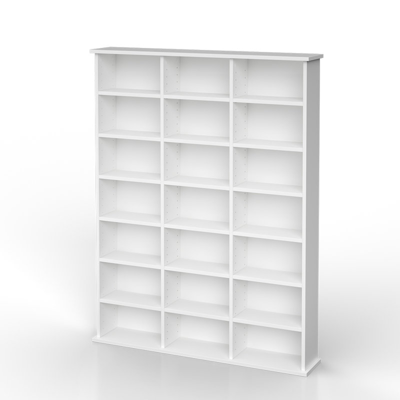136cm H Media Shelves, White