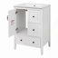 Meuble-lavabo de 24 po avec lavabo, tiroirs à fermeture en douceur et poignées en métal rétro pour une élégance intemporelle-116452220