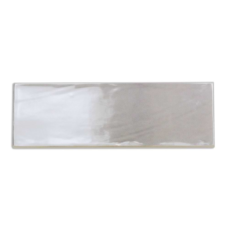 Santa Monica 4x12 Glossy Bullnose Tile Trim, Gray
