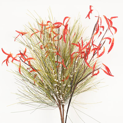 36" Artificial Fall Winter Christmas Day Pod Berry Grass Spray Stem, Faux Branches For Vase Filler Dining Table Centerpieces Indoor Decoration