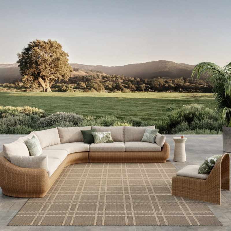 Manderella Modern Rug, Charcoal, Rectangle 8' x 10'