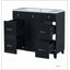 Ensemble de meuble-lavabo de salle de bain 36 "avec comptoir de lavabo, noir, lavabo simple, armoire avec porte à fermeture douce et 3 tiroirs