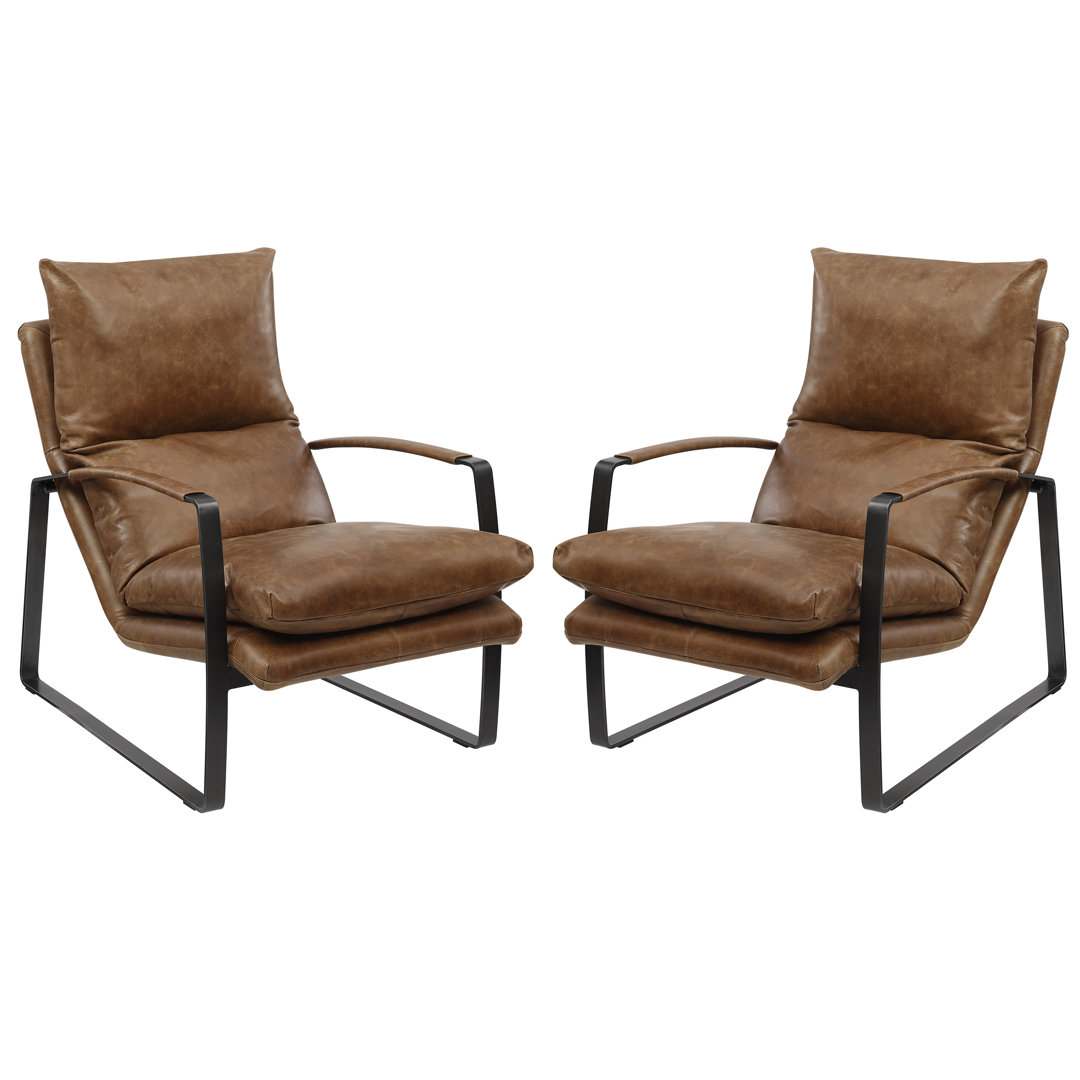 Ilomae Leather Accent Chair Lark Manor™ Upholstery 