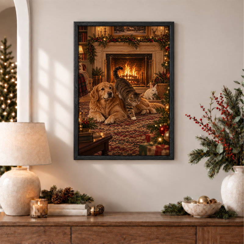 Art mural sur toile Golden Retriever Tabby, H 36 po x l 24 po