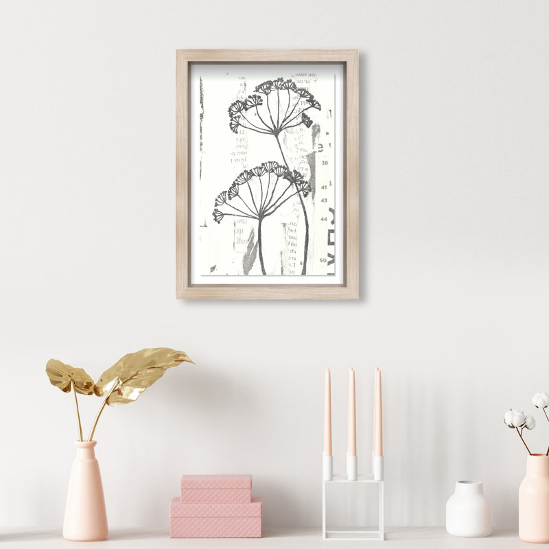 Botanical Shadow Shadowbox Floral & Botanical Print by Oliver Gal, Black Frame, 10 x 15, 46.5"H x 31.5"W