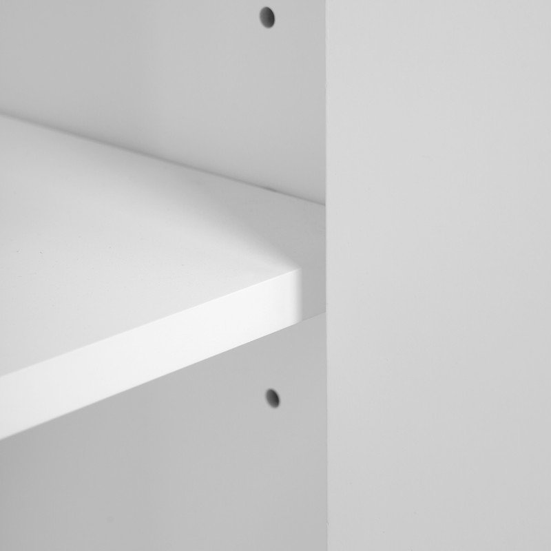 36" Freestanding Bathroom Vanities with Single Sink, White / Black