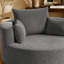 Fauteuil d'appoint en chenille pivotant à 360 ° Chunni avec coussins amovibles-120198608-121418737