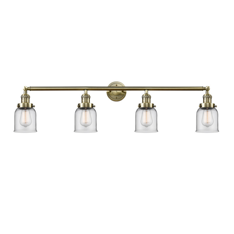 Gatto 4 - Light Dimmable Vanity Light, Seedy, Brushed Brass, 6 Watt Vinage LED Bulb