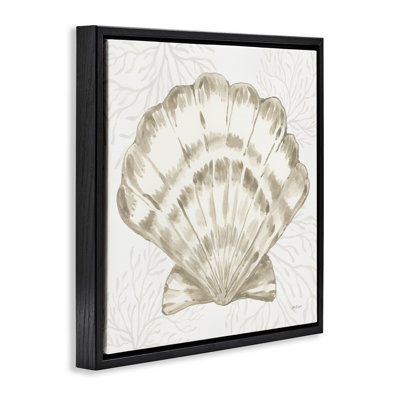Art mural sur toile Clam Shell & Neutral Coral