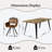 5-Piece Dining Set with Swivel Upholstered Chairs and Rectangular Table - 2 Color Options for Kitchen Dining Room-1479181211-1479181209