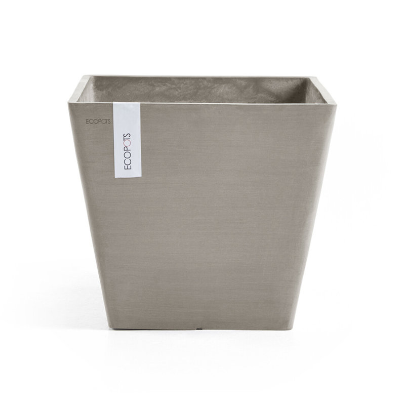 Pot Planter, Gray, 10.2" H x 11.8" W x 11.8" D