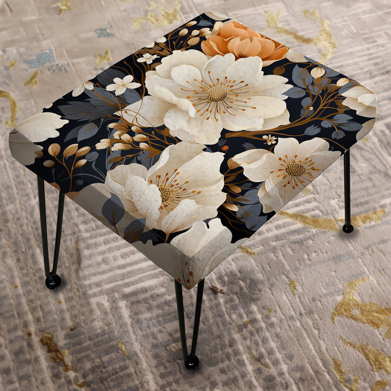 Delicate Magnolia Dreams - Repose-pieds rectangulaire floral