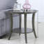 Table de bout Chic Grey - tablette ovale, plateau supérieur en placage de bois de bouleau, placage, espace d'exposition supplémentaire-1281553375