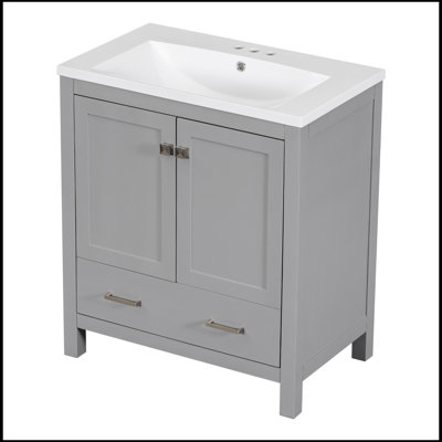 Meuble-lavabo simple 30 po avec plateau Schelte
