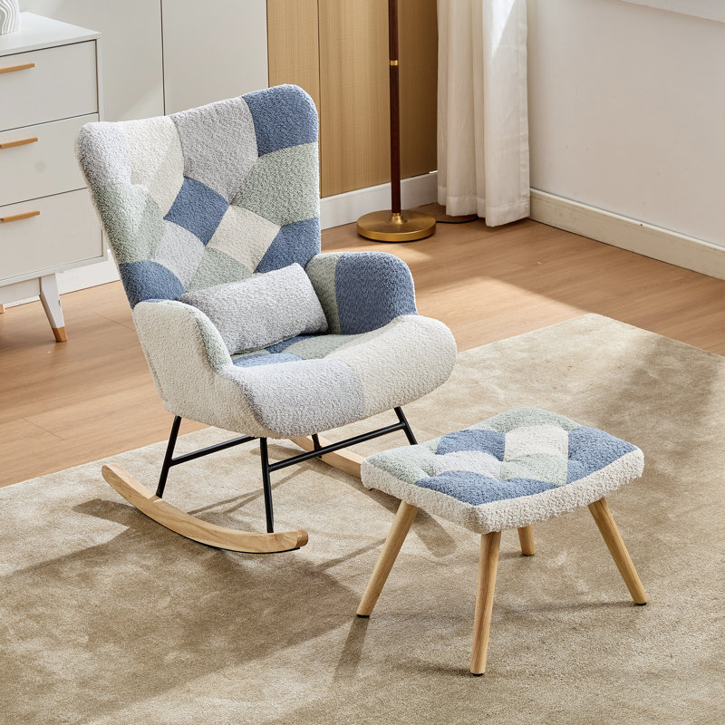 Fabric Rocking Chair, Colourful