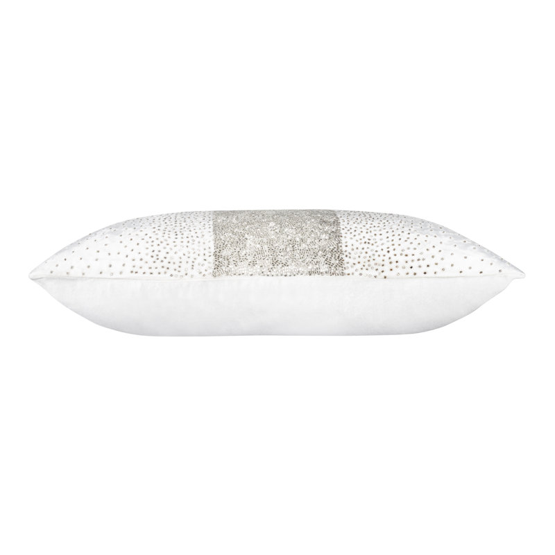 Crystal Appliqued Velvet Throw Pillow