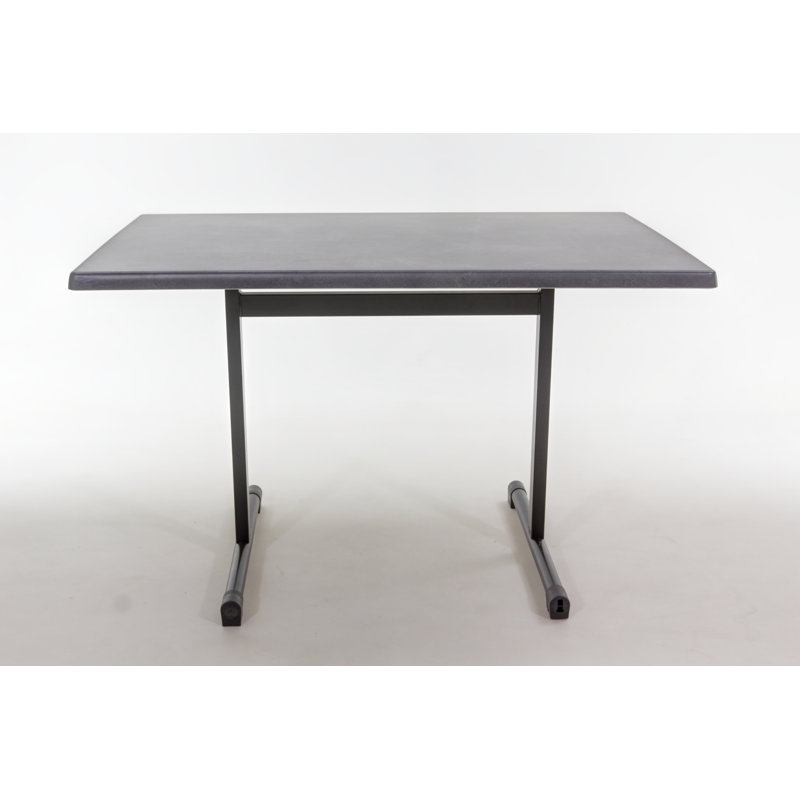 Holbrooke Folding Steel Dining Table, Dark Grey