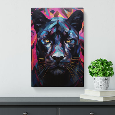 Panther Geometric - Single Picture Frame Print