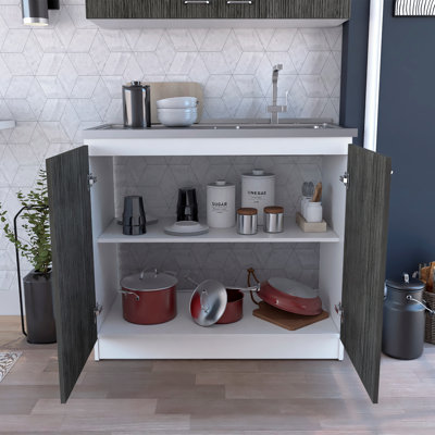 Brookeline Rectangle 2-Door Utility Sink And Cabinet