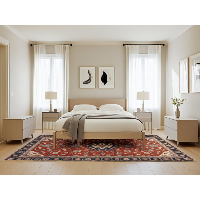 Tapis brun lavable à la machine, Rectangle de 5 pi x 8 pi