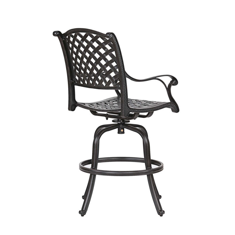 Tabouret de bar 30,5 po avec coussin Angelinna, Brun