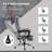 High Back Reclining Massage Office Chair  for Home Office Cool Gray Polyester with Vibration Function-495904983