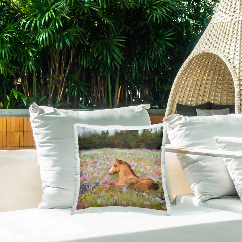 Housse et insert de coussin décoratif carré en polyester pour l'intérieur et l'extérieur