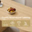 Table de salle à manger de ferme 63 po avec base en bois, table de cuisine ovale pour 6 personnes, finition naturelle-2146601266